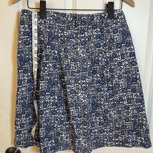 BCBGMaxAzria Blue and White A-Line Skater Skirt - Picture 4 of 9